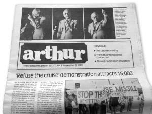 The Arthur, which i edited in 1982, my journalistic training ground