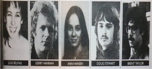 The Squamish 5, arrested in 1983 for conspiracy to rob a Brinks truck. Taylor and Hannah later pled guilty to the Litton bombing.