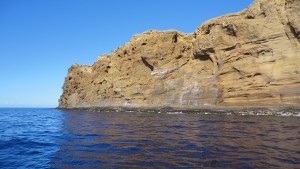 The back wall of Molokini is a lot bigger up close!