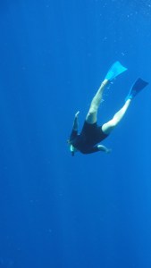 My sister Gyata snorkelling off Molokini