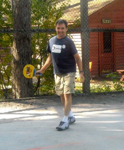 Randy on the paddle tennis court at Red Pine Camp