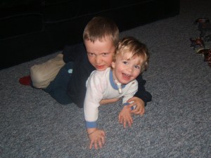 Roughhousing with Kyle